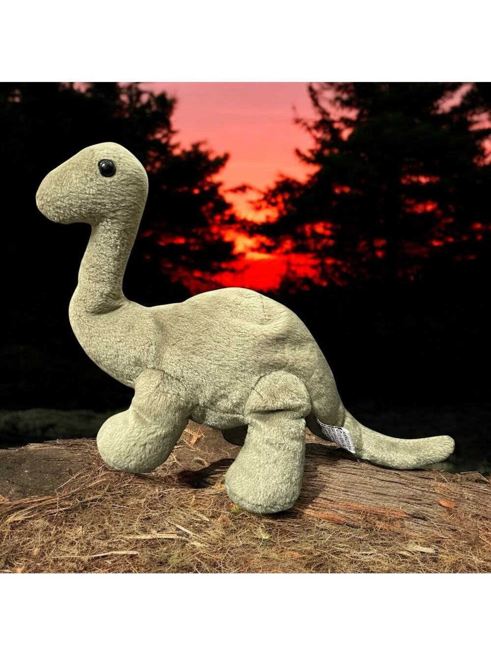Peponi Beanosaur Andy 9" Plush Apatosaurus Dinosaur 2001 Green Nursery Vintage